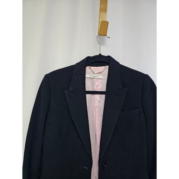 Givenchy Women's Single Breasted Coat Wool/ Cashmere Black size 38 - Picture 5 of 12